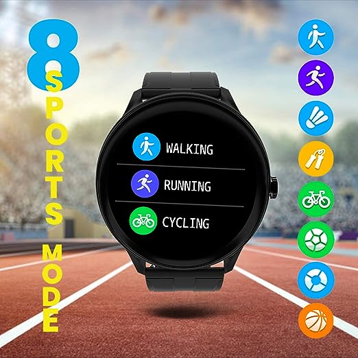 ZEBRONICS Zeb-Fit2220CH Smart Fitness Band, 2.5D Curved Glass Full Touch Display, SpO2, BP & Heart Rate Monitor, IP68 Water Resistant, 8 Sports Mode (Black Rim + Black Strap) ZEBRONICS Zeb-Fit2220CH Smart Fitness Band, 2.5D Curved Glass Full Touch Display, SpO2, BP & Heart Rate Monitor, IP68 Water Resistant, 8 Sports Mode (Black Rim + Black Strap)